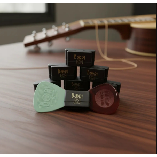 Porta Palhetas Bori para Cordas Violão Guitarra Não Desafina + 2 Palhetas