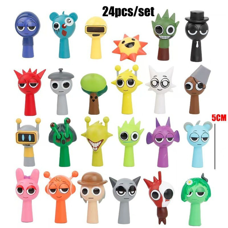 2026Sprunki Toys 24 Unidades/Conjunto Incredibox Action Figure Simon Raddy Jevin Modelo Colecionável H2SC MB9J