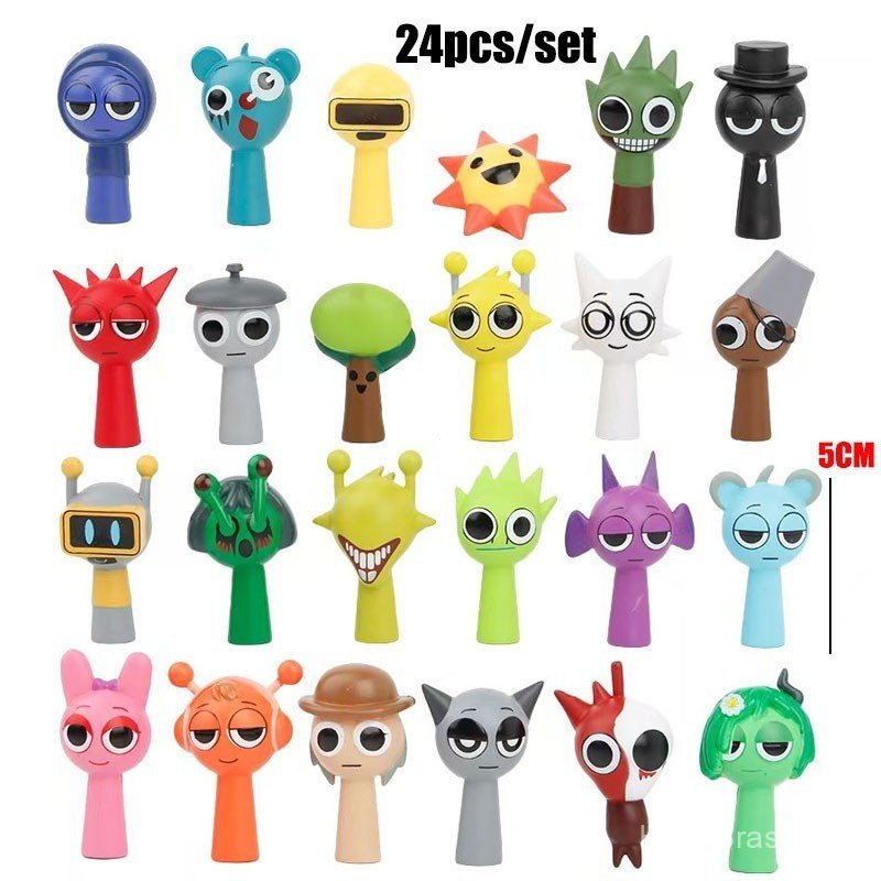 2026Sprunki Toys 24 Unidades/Conjunto Incredibox Action Figure Simon Raddy Jevin Modelo Colecionável