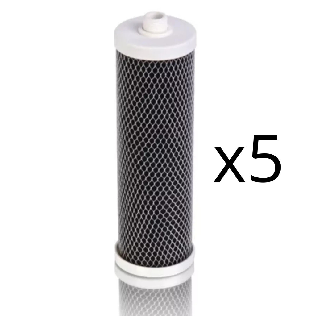 KIT 05 UN Refil P Filtro Igatu 888 Carbon Block Rosca 1/2