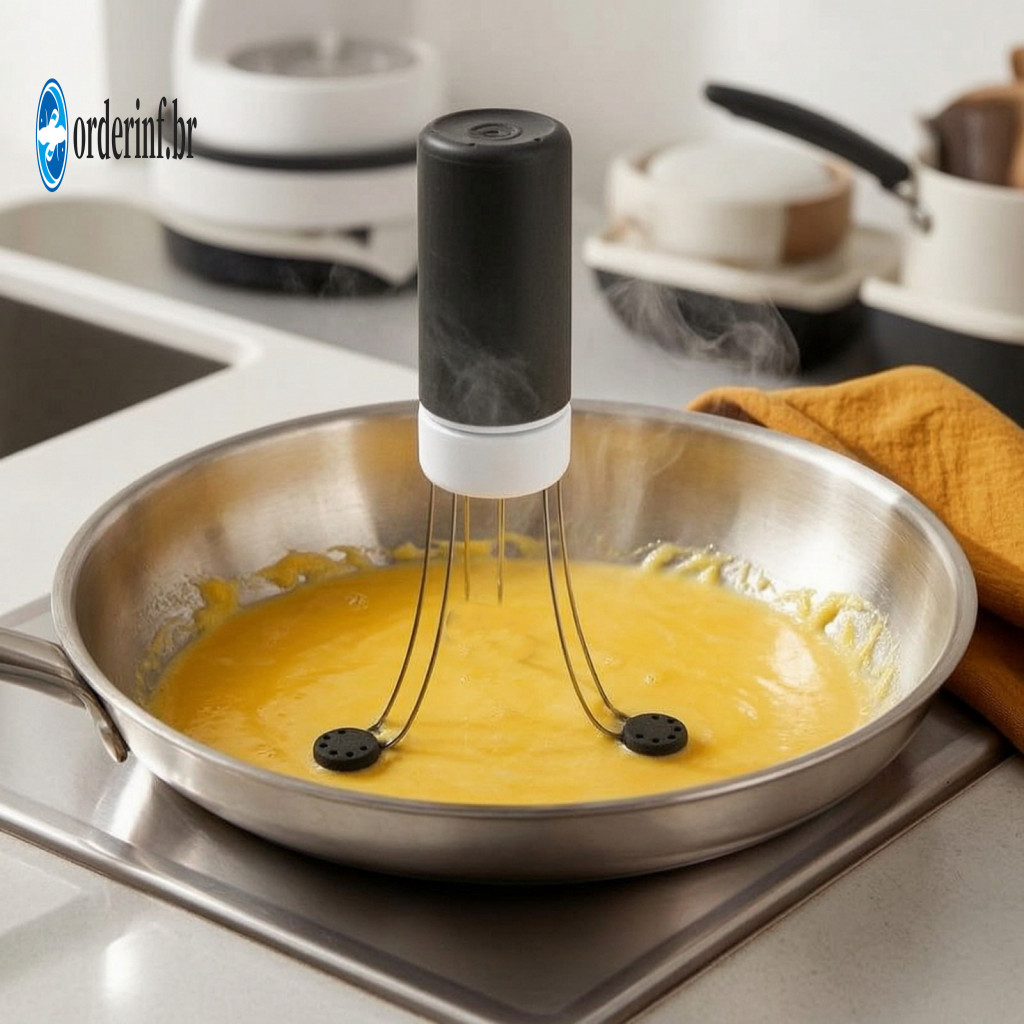 Automatic Pan Stirrer Kitchen Helper for Cooking Hands-free Cordless Mixer with 3 Speed Settings Battery Operated Electr