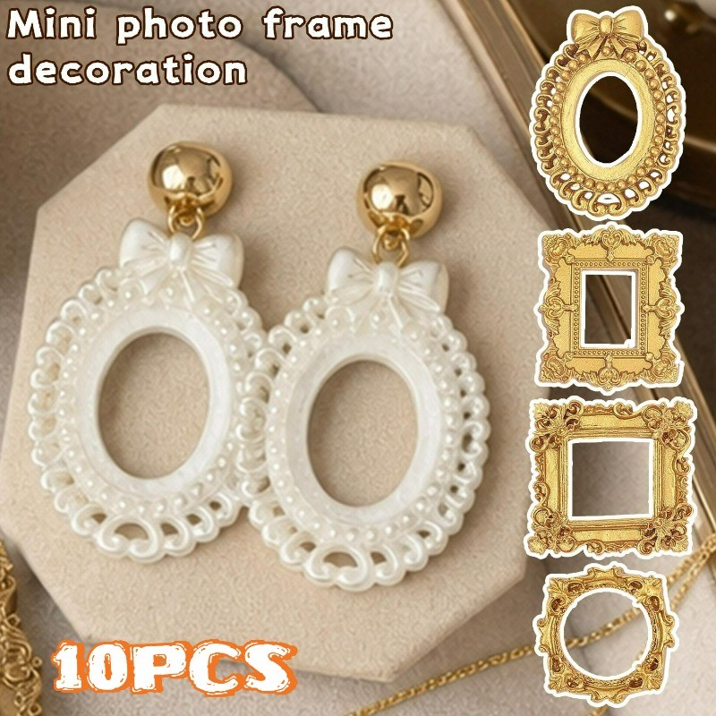 Mini Moldura De Resina Vintage De 5 Estilos , Foto Em Relevo 3D , Capa De Telefone De Diário , Artesanato DIY , Ornament