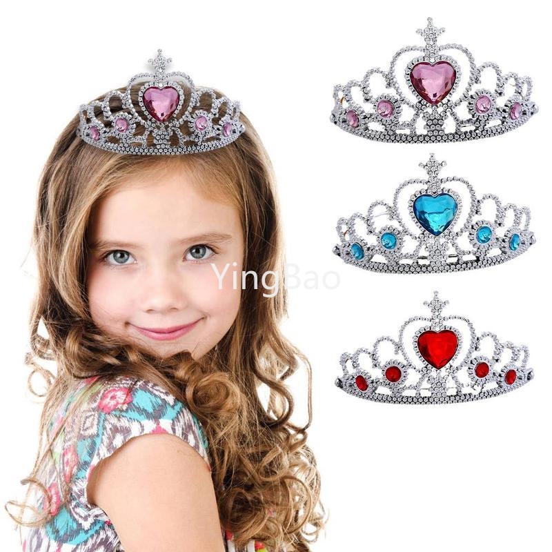 Meninas Princesa Coroa Headwear Hair Ornament Moda Cabelo Plástico Acessórios Para Infantil Kids Photo Prop Headband