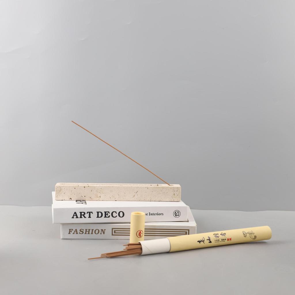 KAWR Minimalist Wabi-Sabi style natural cave stone incense holder, a decorative piece for the living room, bedroom, or T