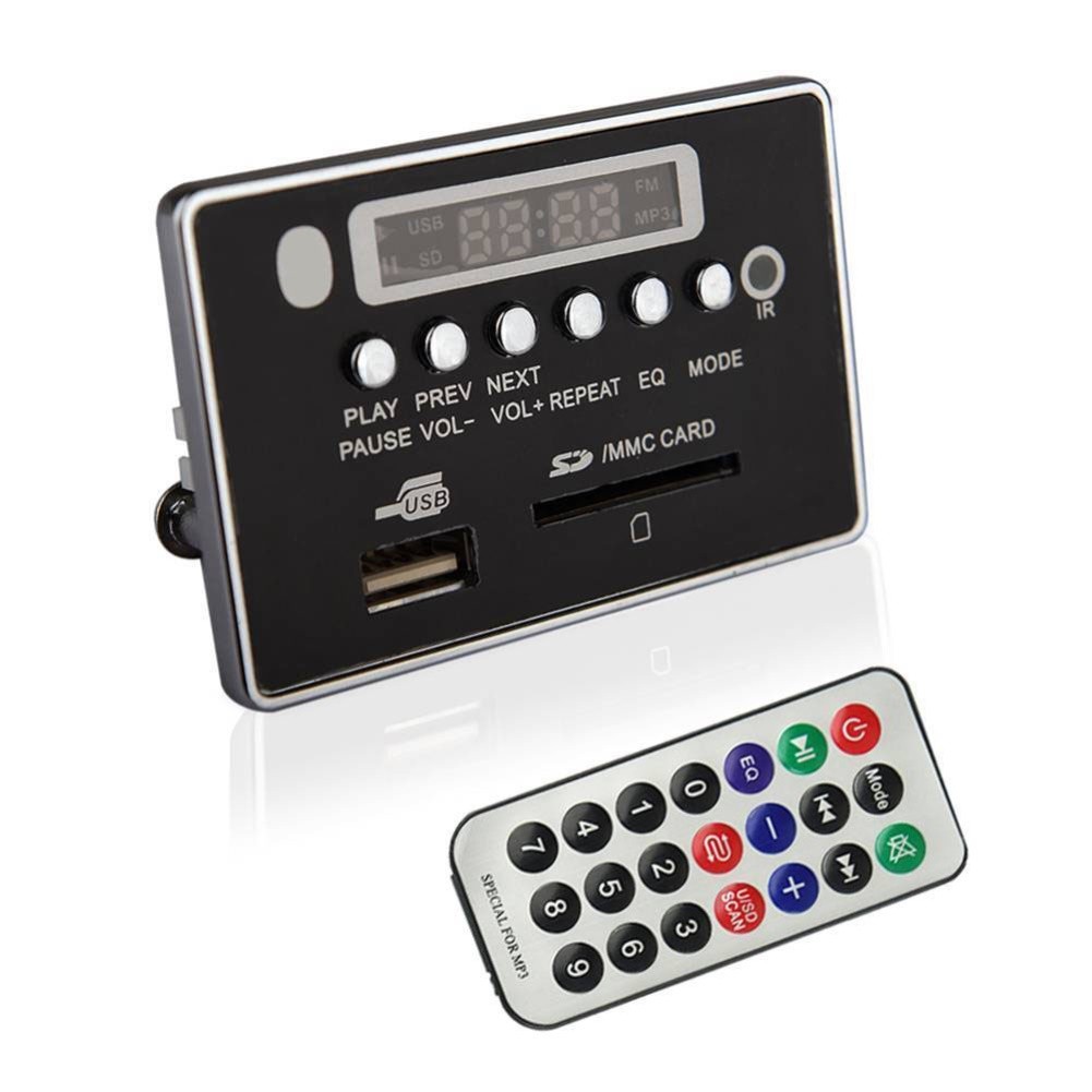 SHENYOU Módulo Decodificador MP3 Sem Fio Para Carro , 5/12V , Compatível Com Bluetooth , USB , TF , Rádio FM , Placa De