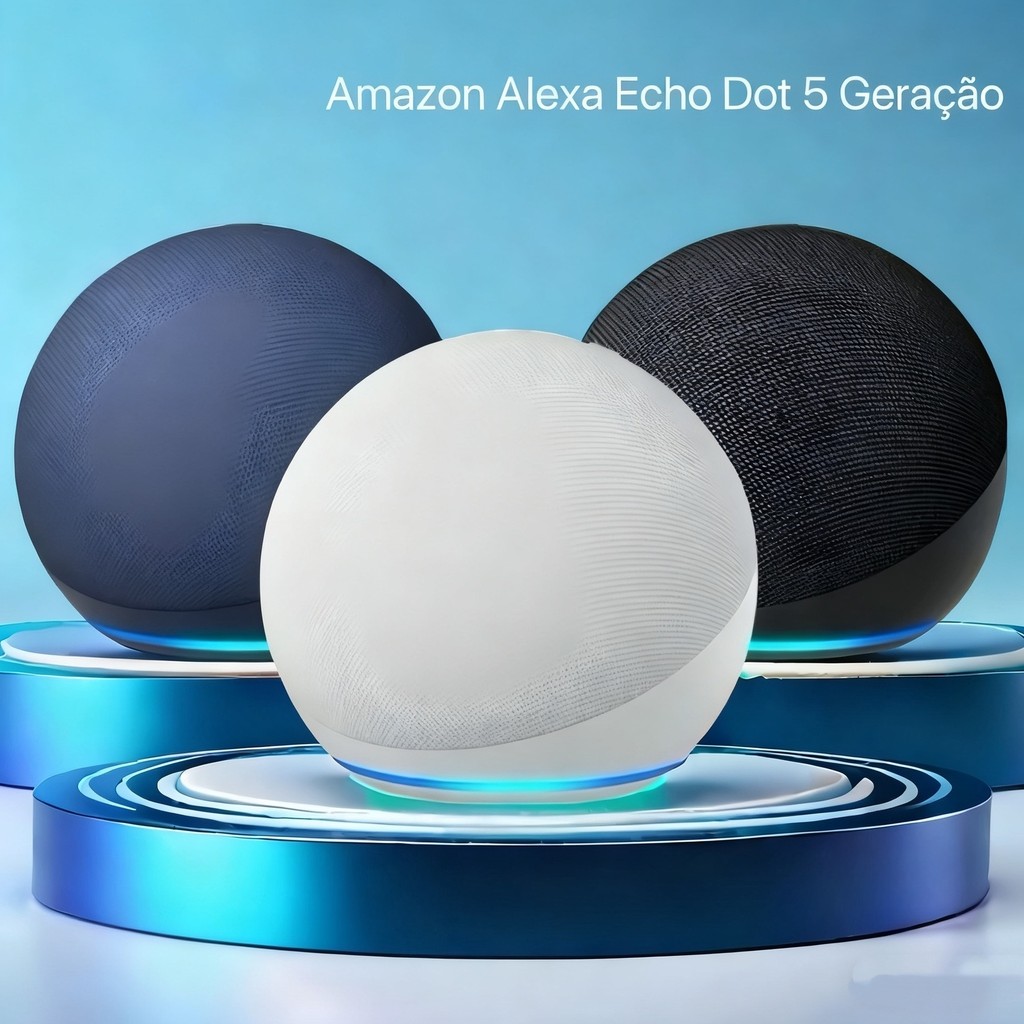 ORIGINAL-Caixa de Som Bluetooth 5W com LED Colorido Portátil Compatível com Alexa Rádio FM e USB