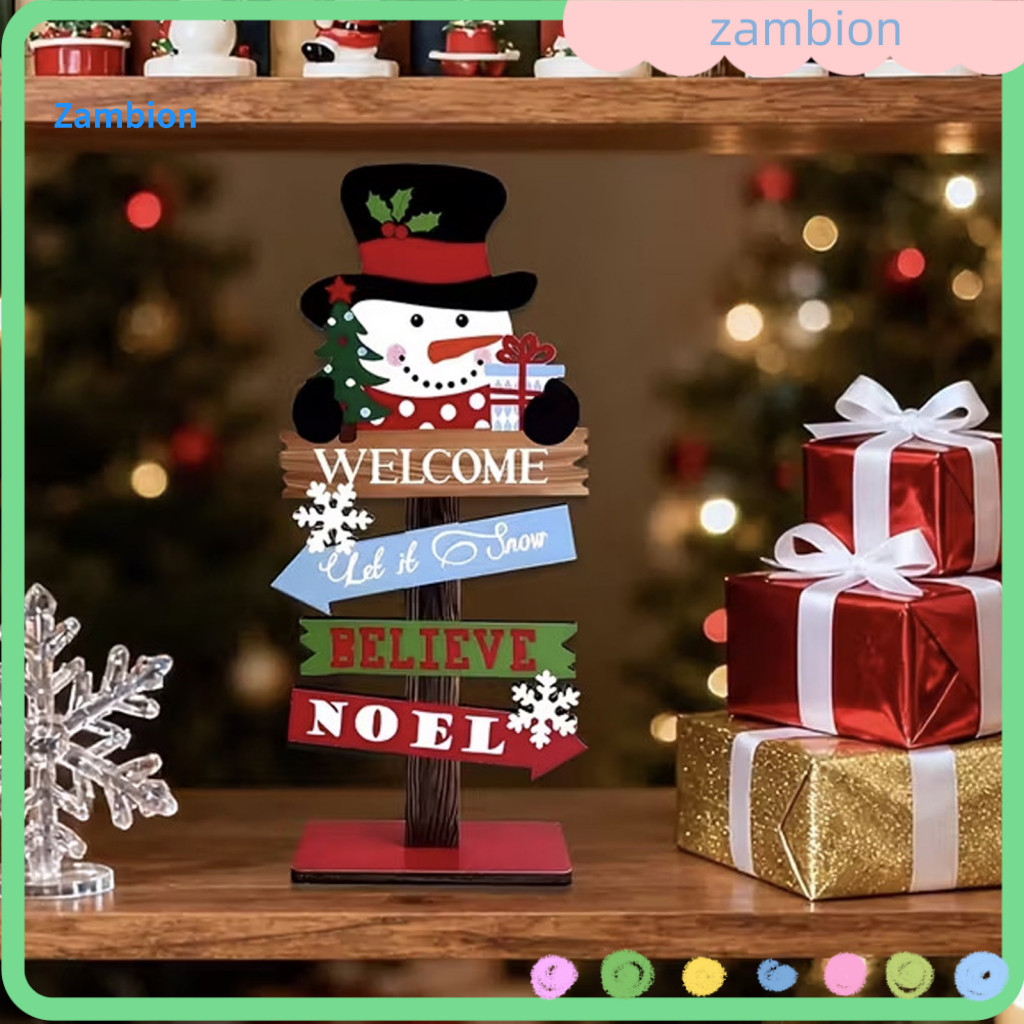Christmas Table Decorations Wooden Holiday Signs for Home Rustic Decoration Sign – Vintage Farmhouse Plaque for Tiered