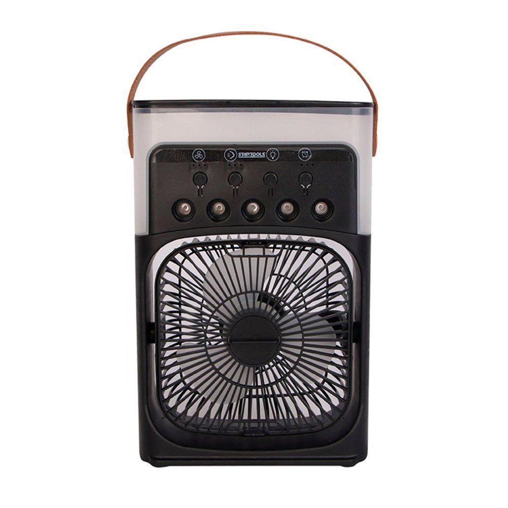Climatizador e Ventilador Portátil LED Bivolt 10W Preto | Silencioso e Econômico