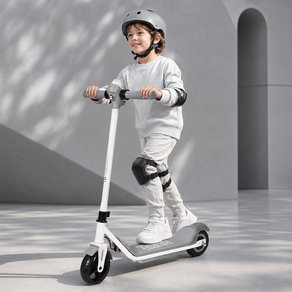 Patinete Infantil Q1 Elétrico 110W Bateria 24V LED Bluetooth Freio Duplo 7 Anos+