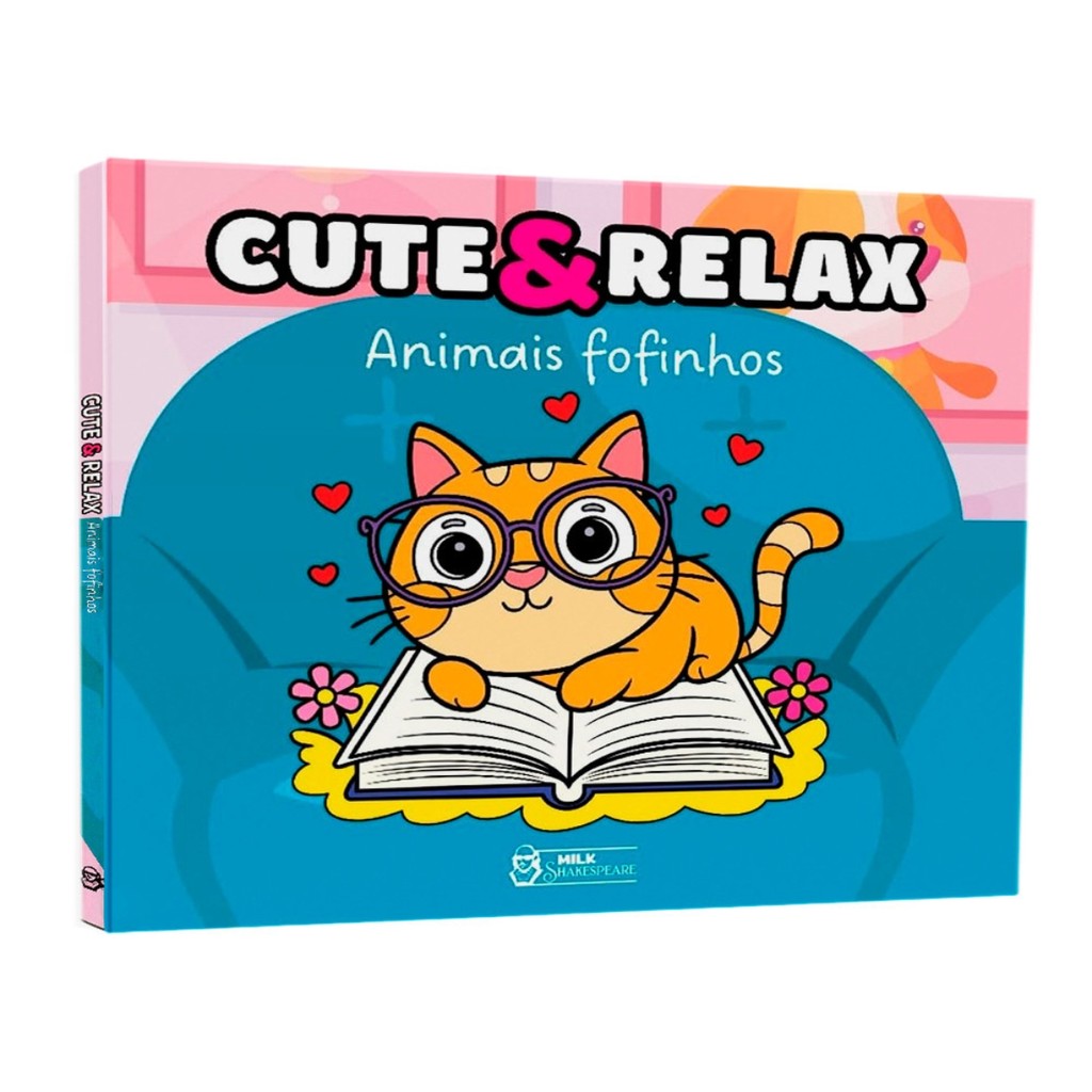 Livro de Colorir Cute & Relax - Animais Fofinhos - Anti-Stress