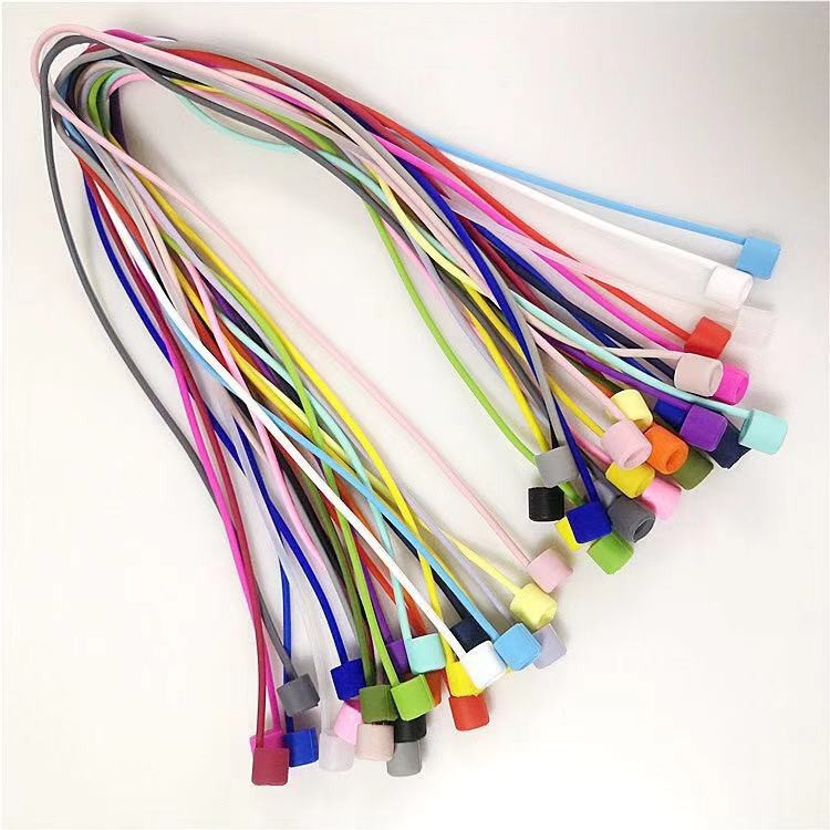 Cabo Fio de Silicone Alça de Segurança anti quedas perda para fone sem fio TSW i12 iphone i7 Macaron