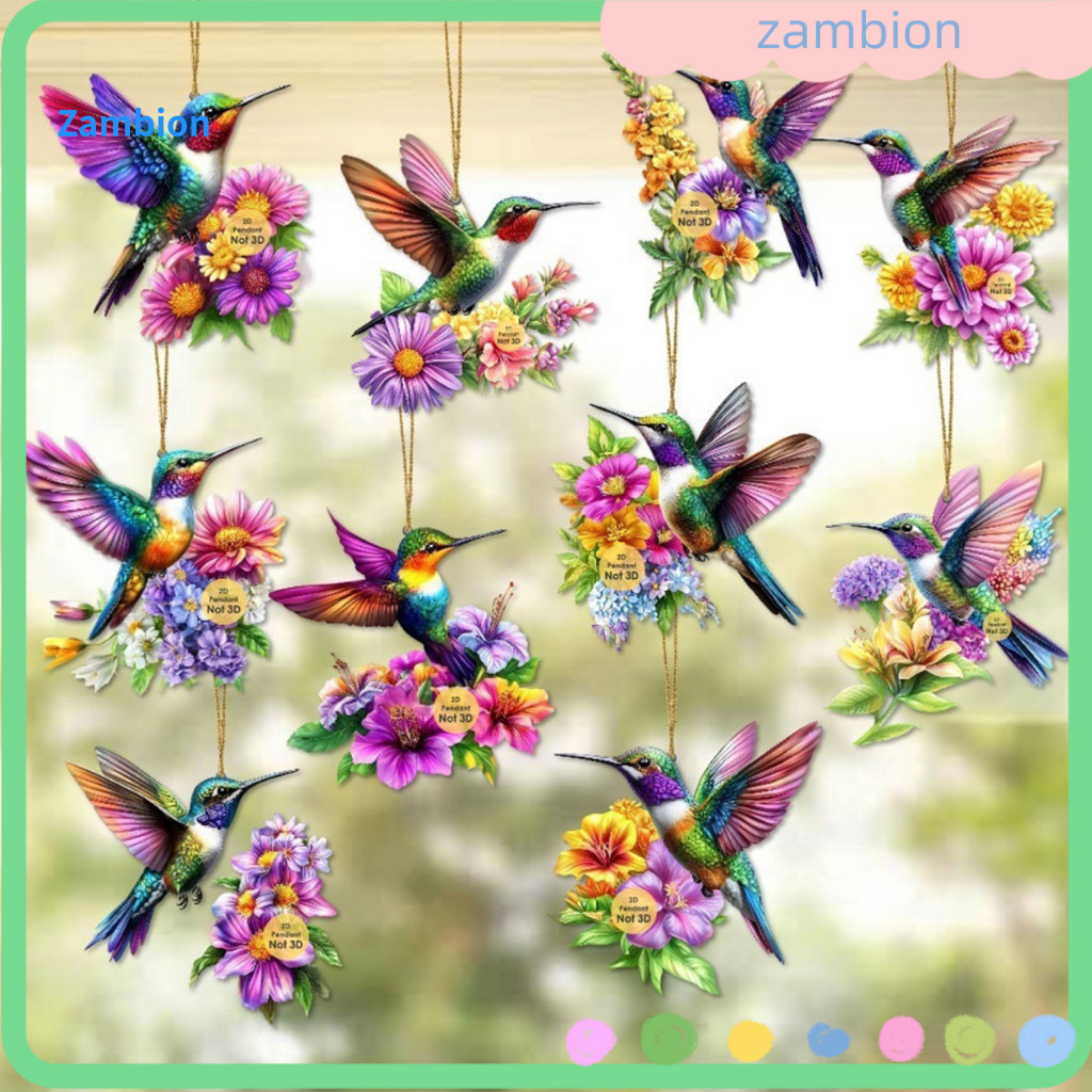 Flight-inspired Ornament Bird-themed Hummingbird Christmas Ornaments 2d Acrylic Flying Bird Hanging Pendants for Tree Do