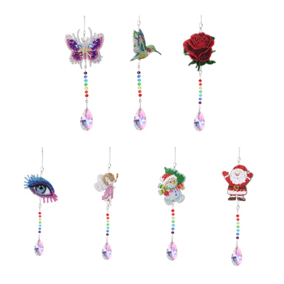 Pintura Diamante Decoração Janela Pingente Cristal Artesanato Já Pronto