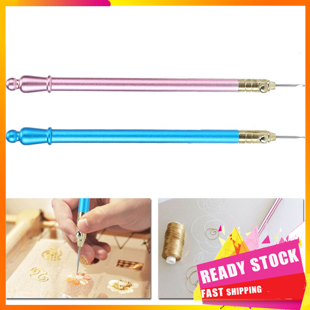 Gfgfgfgg Gfgfgfgg Bordado Crochê Gancho Tambour Beading Lantejoulas Duas Cores e 3 Tipos de Agulhas para Costura ou