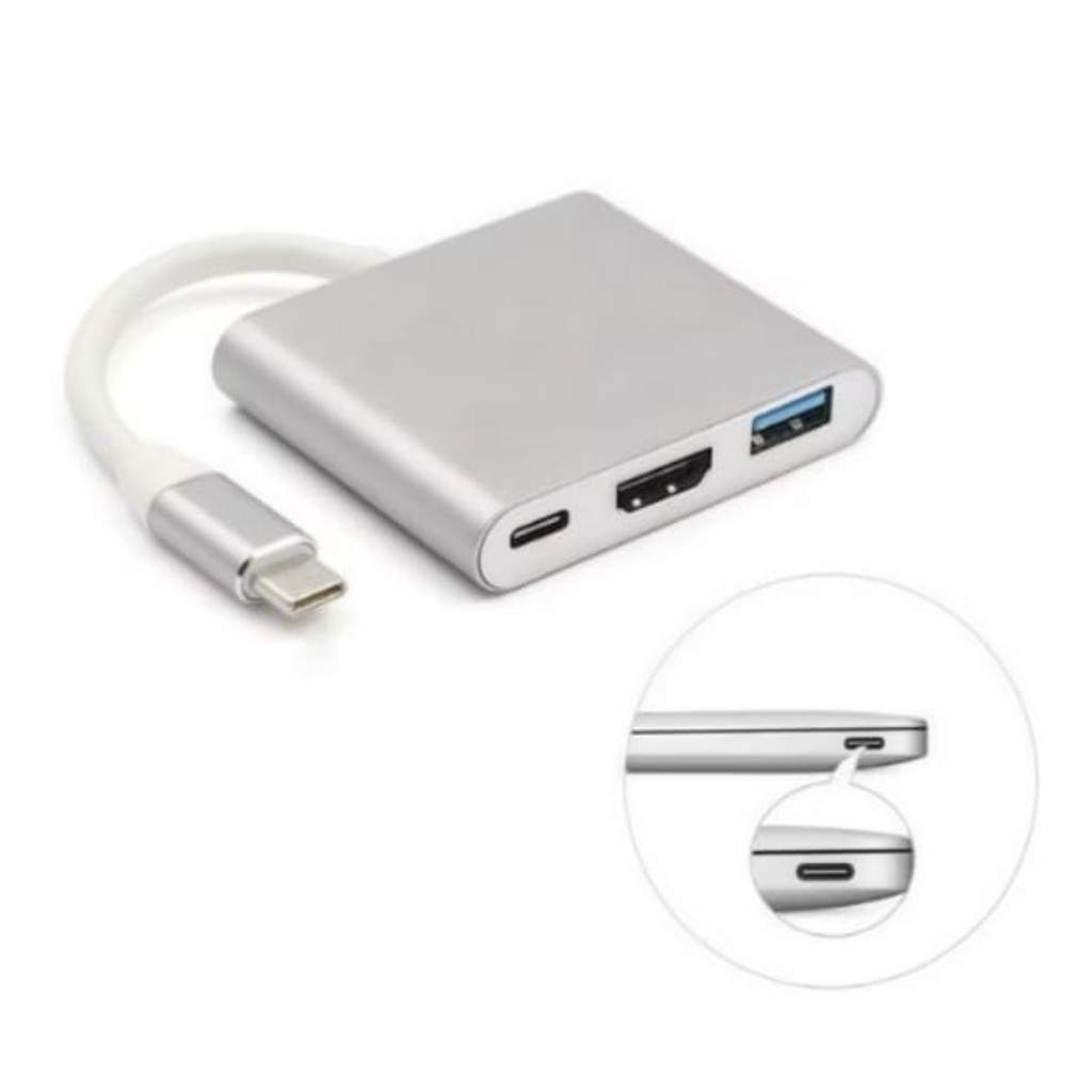 Adaptador de interface multimídia Battony USB C para HD com saída 4K, porta USB C CQT-D12