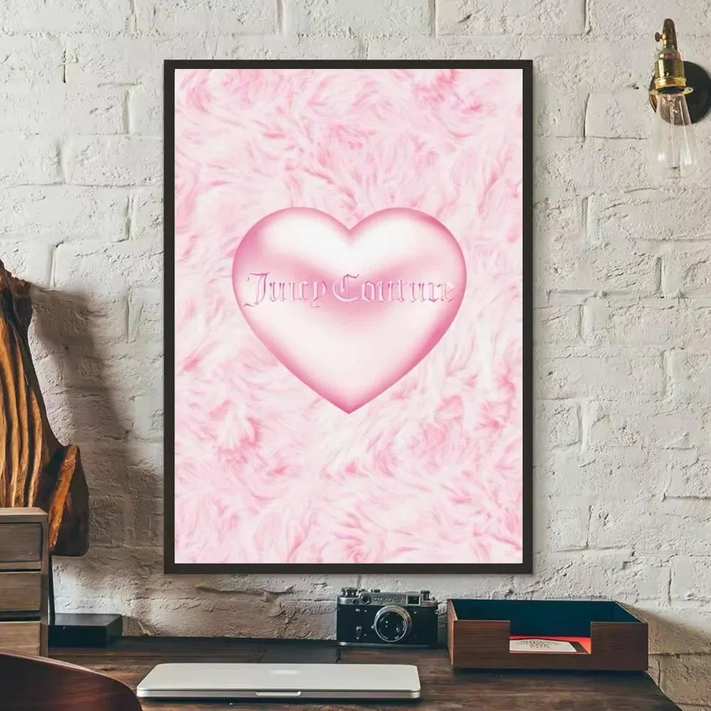 Quadro decorativo Pink heart glam Juicy (1 peça)