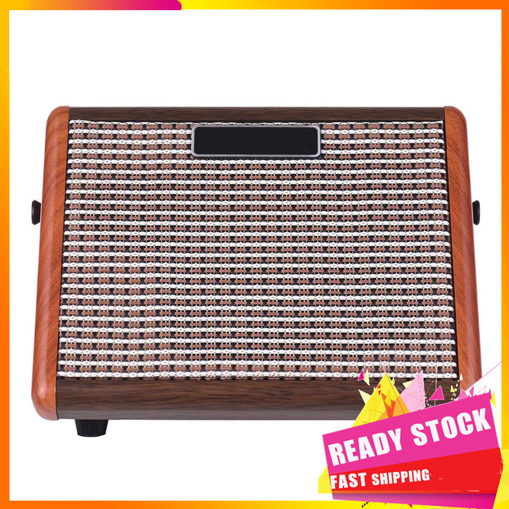 Gfgfgfgg Amplificador de guitarra acústica portátil Alto-falante de 15 W com driver de 5 polegadas BT Wireless Music