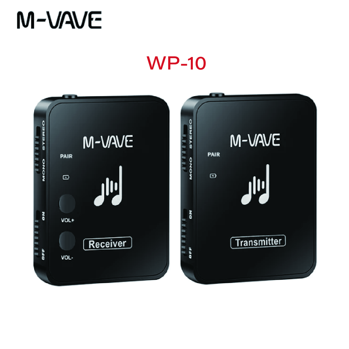 Sistema de Monitoramento de Fones de Ouvido Wireless M-VAVE WP-10 2.4GHz, Transmissor/Receptor Recarregável, Gravação