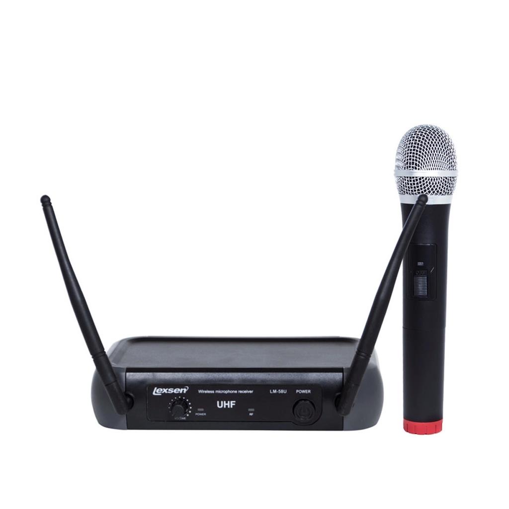 Sistema Wireless Microfone Sem Fio Uhf Lexsen Frequencia Fixa LM-58U