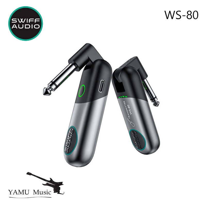 Sistema de Guitarra Wireless SWIFF AUDIO WS-80 | Transmissor Digital Recarregável UHF