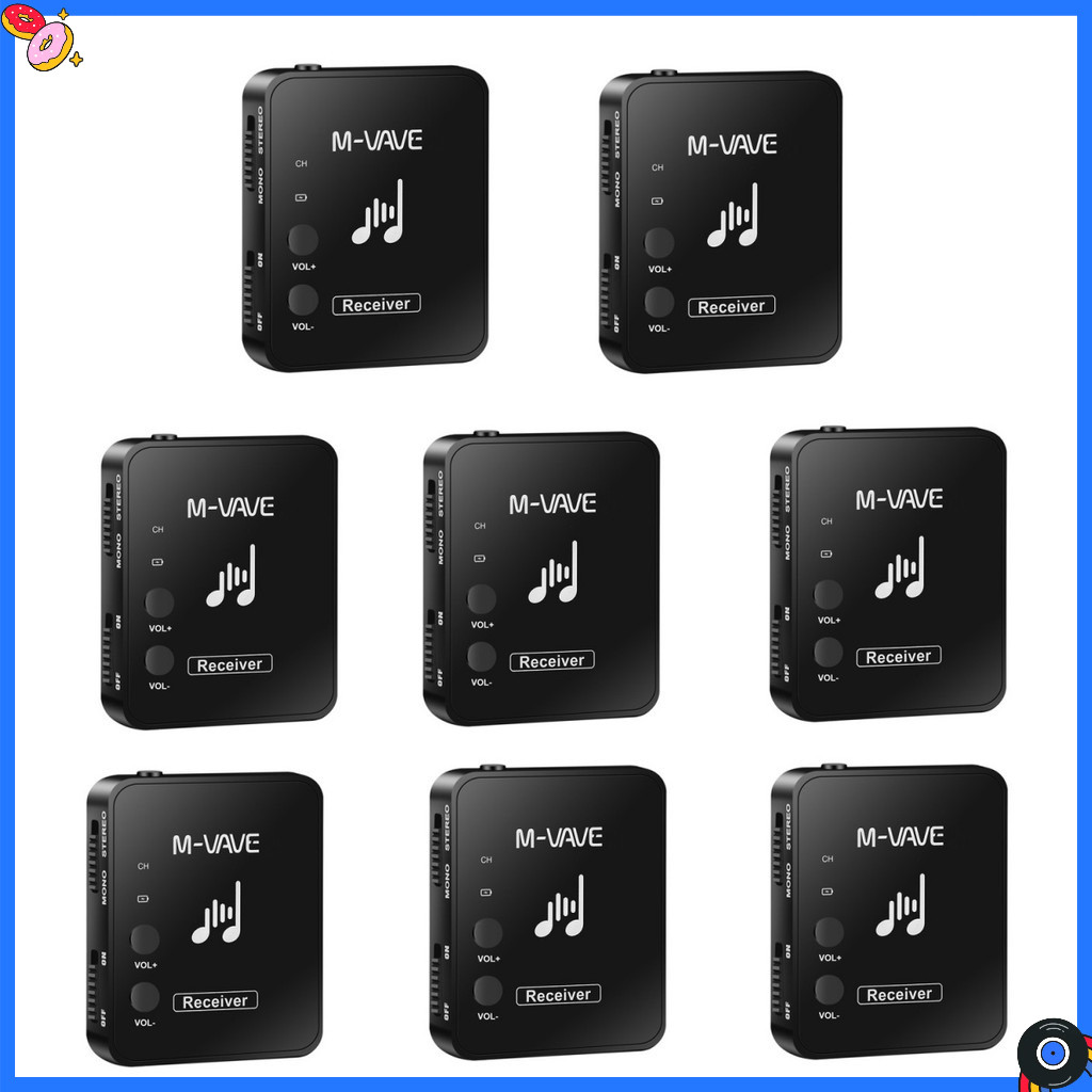8 Peças M-VAVE WP-10 Receptor Wireless Para Retorno Adicional Em Palco Separado Sistema De Monitor Áudio Profissional