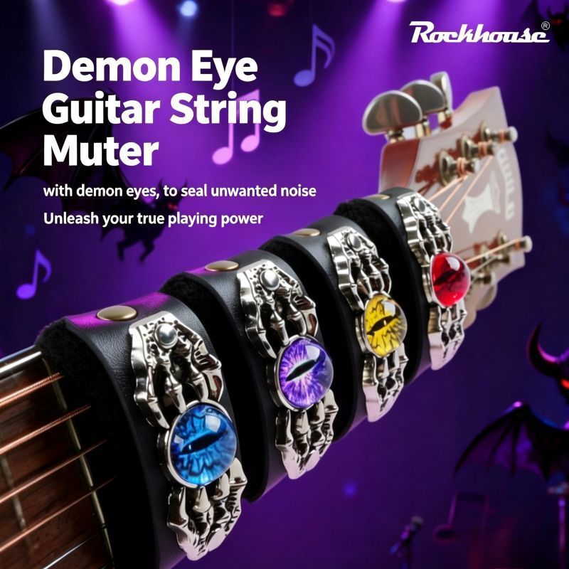 Devil's Eye Guitarra Elétrica Muting Strap Amortecedor De Corda Parar Reduzir Ruído Para Prevenir Ressonância Gritando A