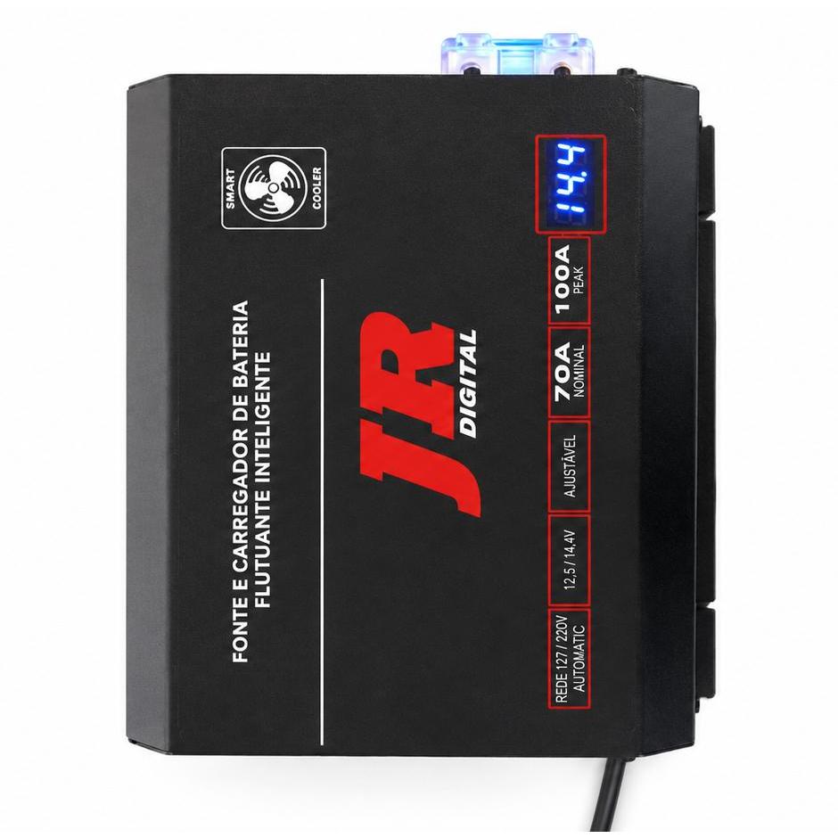 Fonte JR Digital 70A 127/220v (12.5/14.4V) Ajustavel
