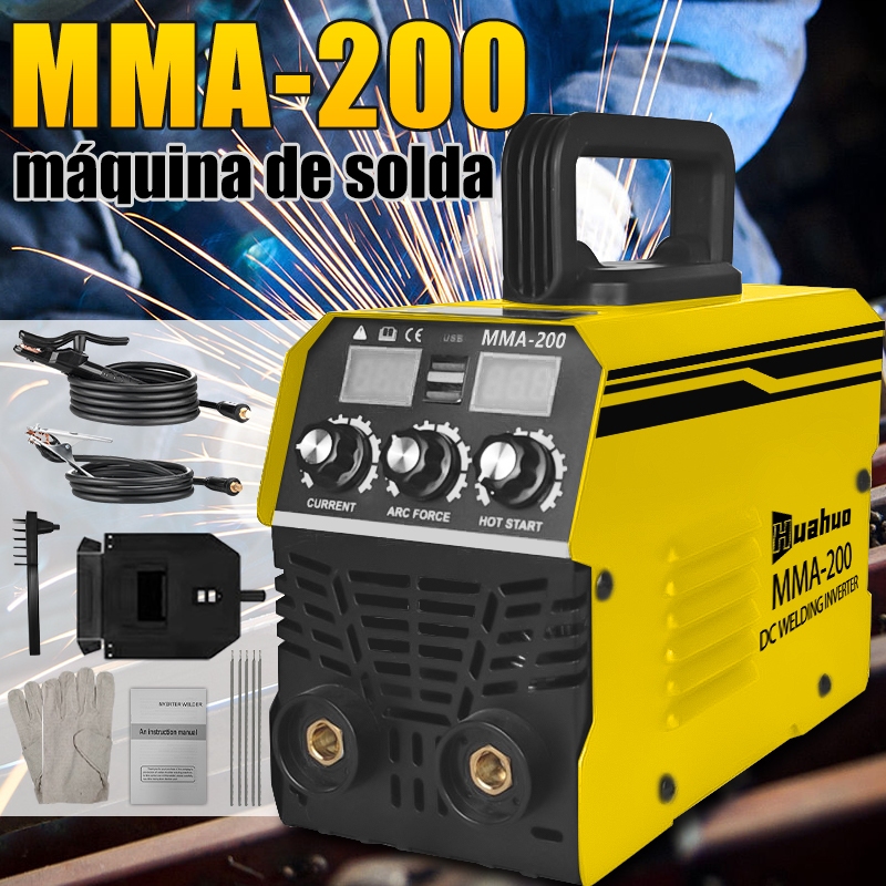 Máquina De Solda Inversora 220V/110V MMA-200 Tecnologia IGBT Display Digital Ferramenta De Soldagem Portátil Automática~