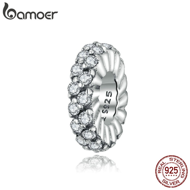 bamoer sterling Silver 925 Jewelry Shining Winter Charms for Original Snake Bracelet Women Jewelry Silver Beads Making SCC1648