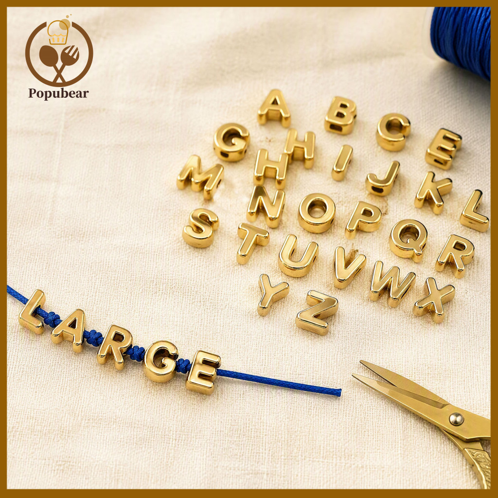 Personalized Name Beads for Bracelets Acrylic Letter for Jewelry Making 26pcs Colorful A to Z Alphabet Letters for Diy K