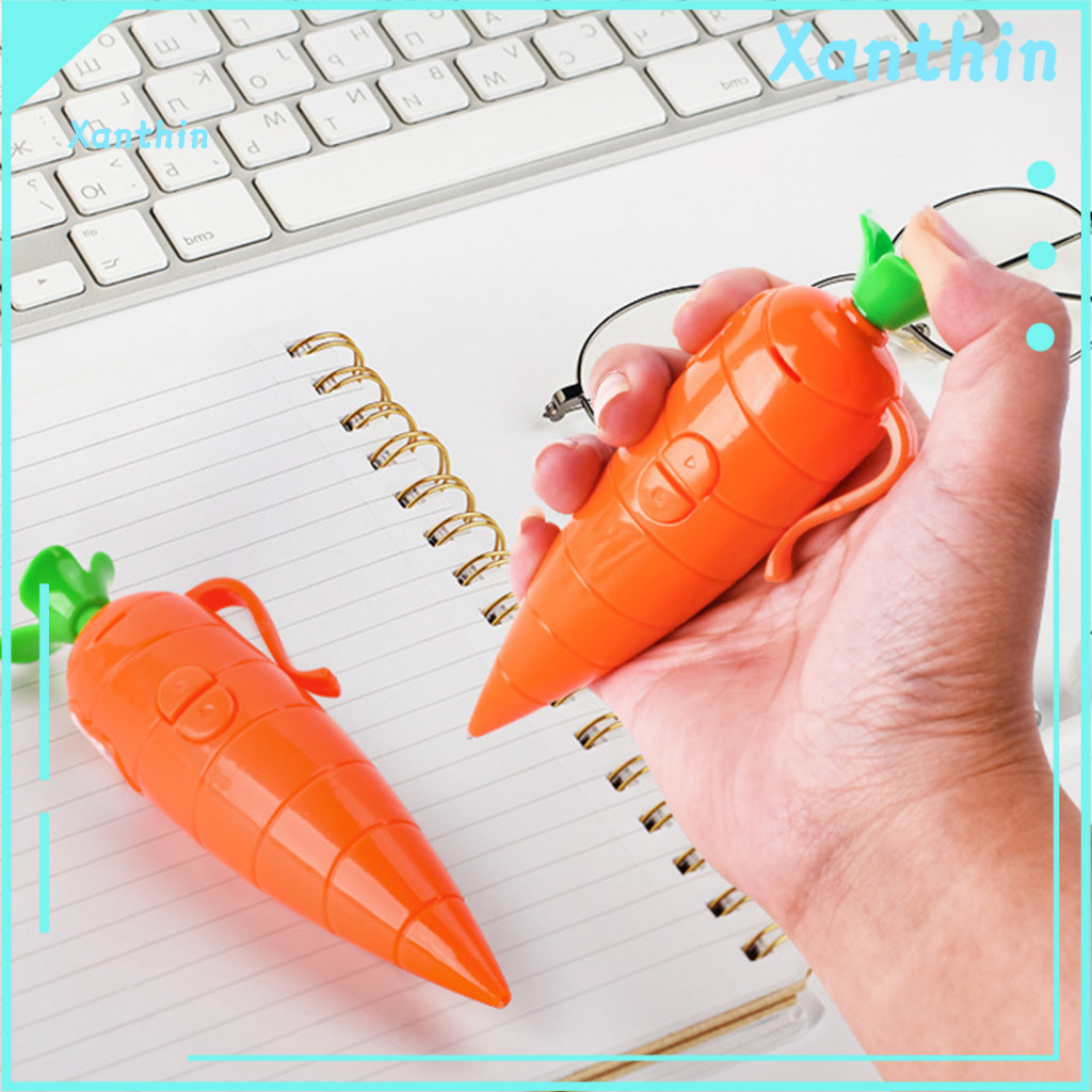 Writing and Recorder Pen Kids Voice Toy with 20-second Playback – Cute Carrot Corn Eggplant Shape Ballpoint for Boys G
