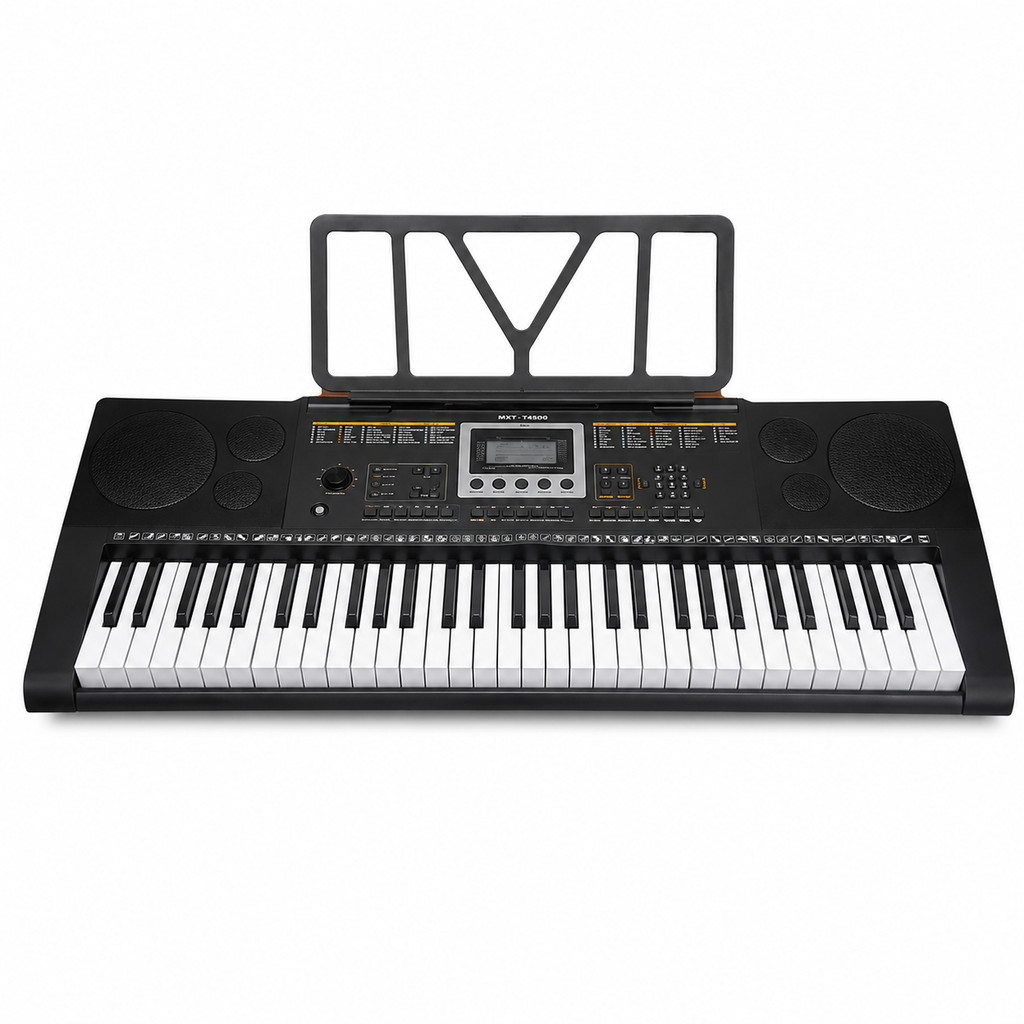 Teclado Arranjador MXT M-T4500 61 Teclas Visor LCD Split Dual Gravação Playback Metrônomo Iniciante