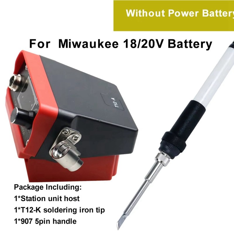 T12-A Estação De Solda Sem Fio Portátil T12 Ferro Para Bateria De Íon-Lítio 18/20V Max Reparo DIY