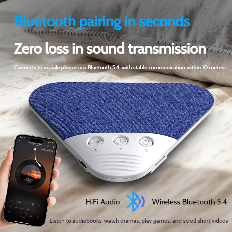 Pillow Audio Under Pillow Sleep Speakers Good Sound Quality Bluetooth Resonance Stereo System