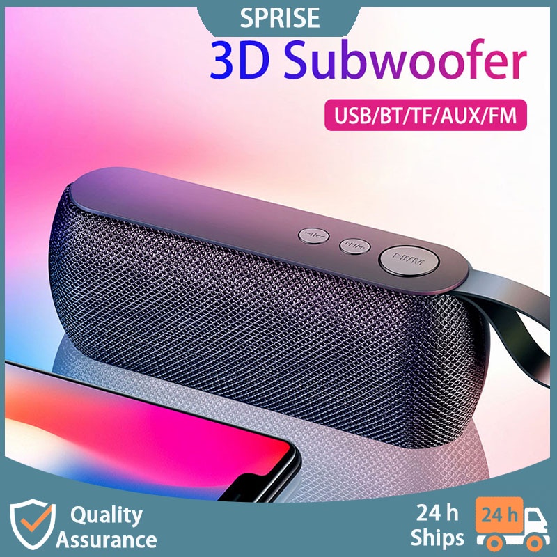 SPRISE Bass Stereo Mini Speaker Bluetooth Portátil Sem Fio USB para Computador Laptop