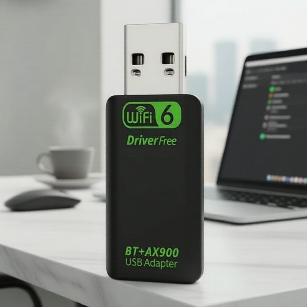 Adaptador USB WiFi 6 AX900 sem fio 2,4/5 GHz com Bluetooth 5.4, placa WLAN dual-band para Windows 10/11