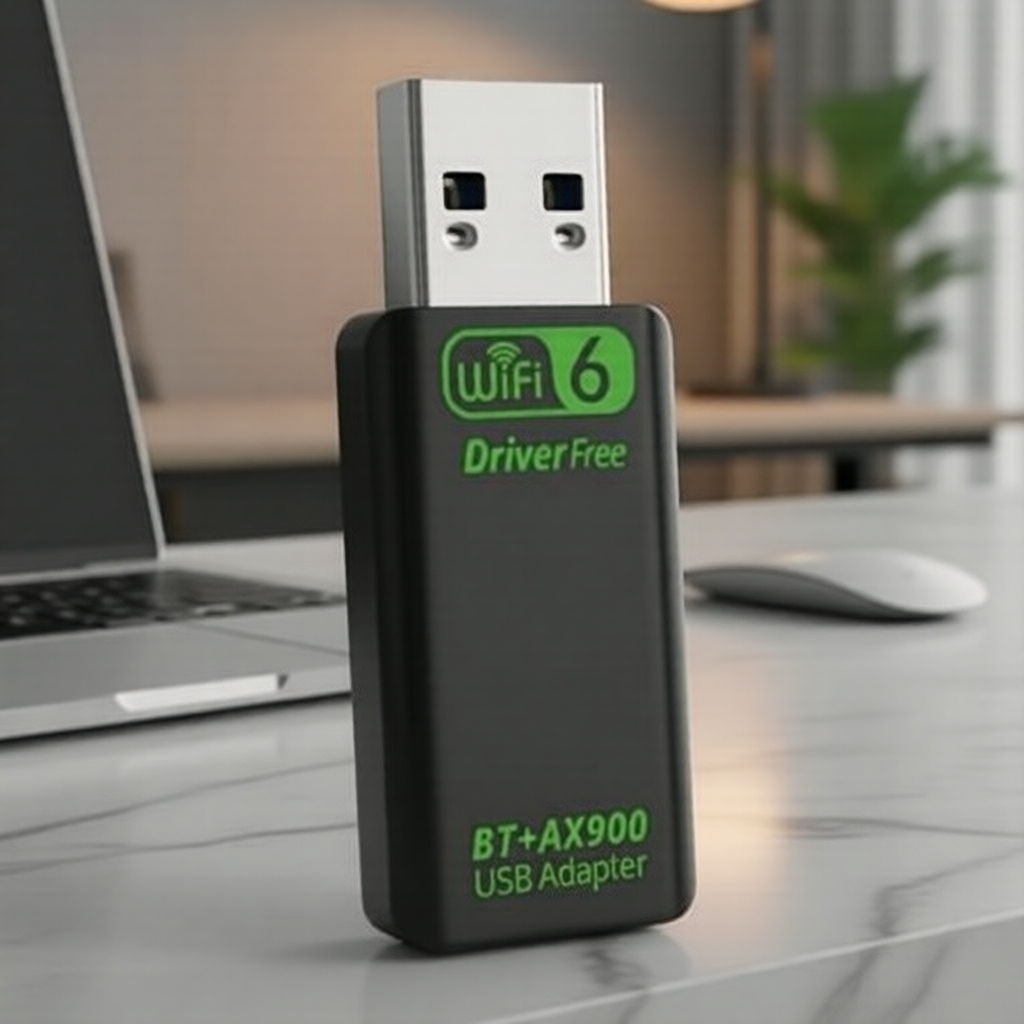Adaptador Bluetooth 5.4 e WiFi 6 AX900 USB, Dual-Band 2.4G/5GHz, sem necessidade de driver para Windows 10/11