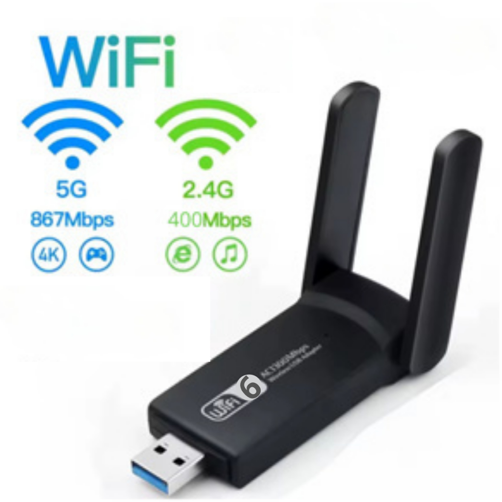 Adaptador Antena Wifi Usb Dual Band 5.0ghz 2.4ghz Wifi6 Kapbom KA-T8189 Com Bluetooth 4.2 Wireless