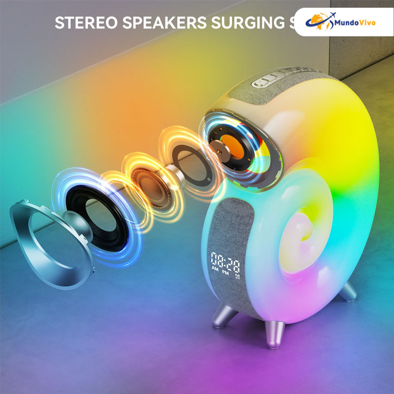 Alto-falante Bluetooth de alta fidelidade qualidade de som arte grau afinação acústica RGB coluna guia de luz colorida