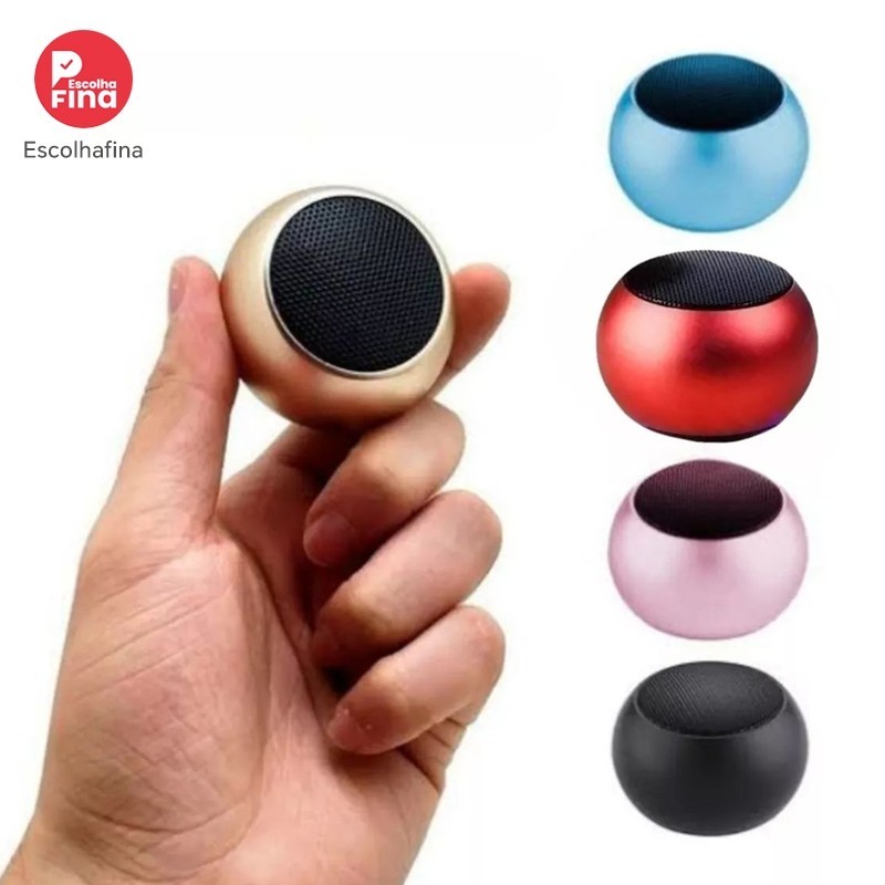 Caixinha de Som Bluetooth Metal Compacta Poderosa Portátil para Música Alta Qualidade
