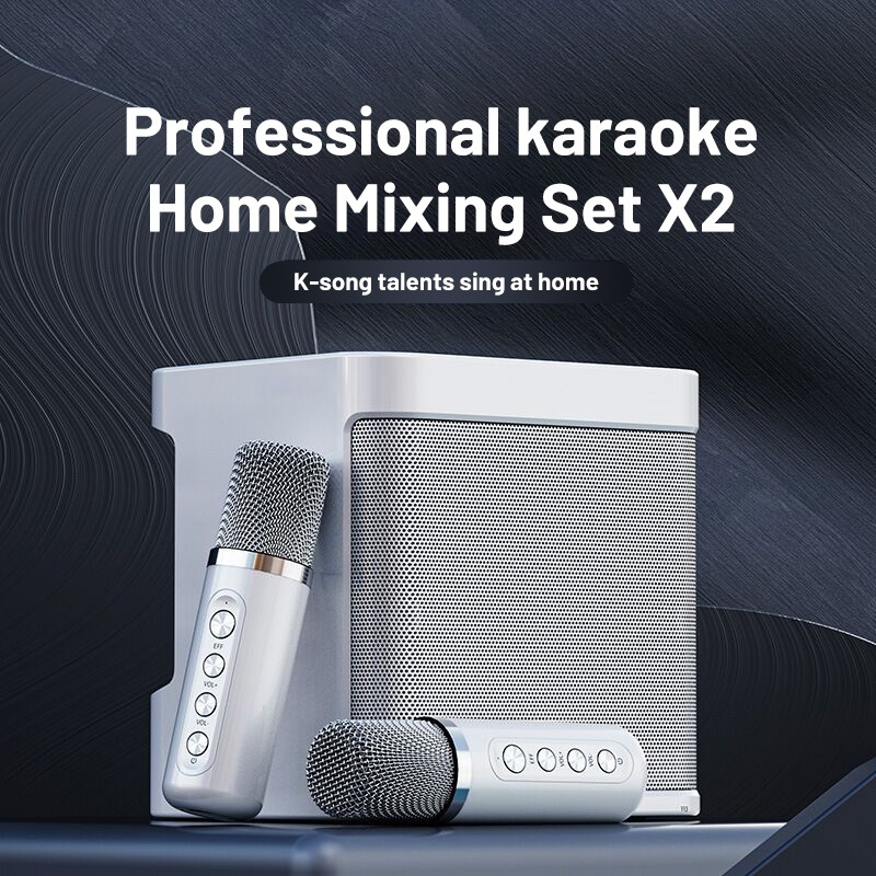 Caixa de Som Bluetooth Karaokê Com Dois Microfones Áudio profissional de alta Qualidade e Alta Fidelidade