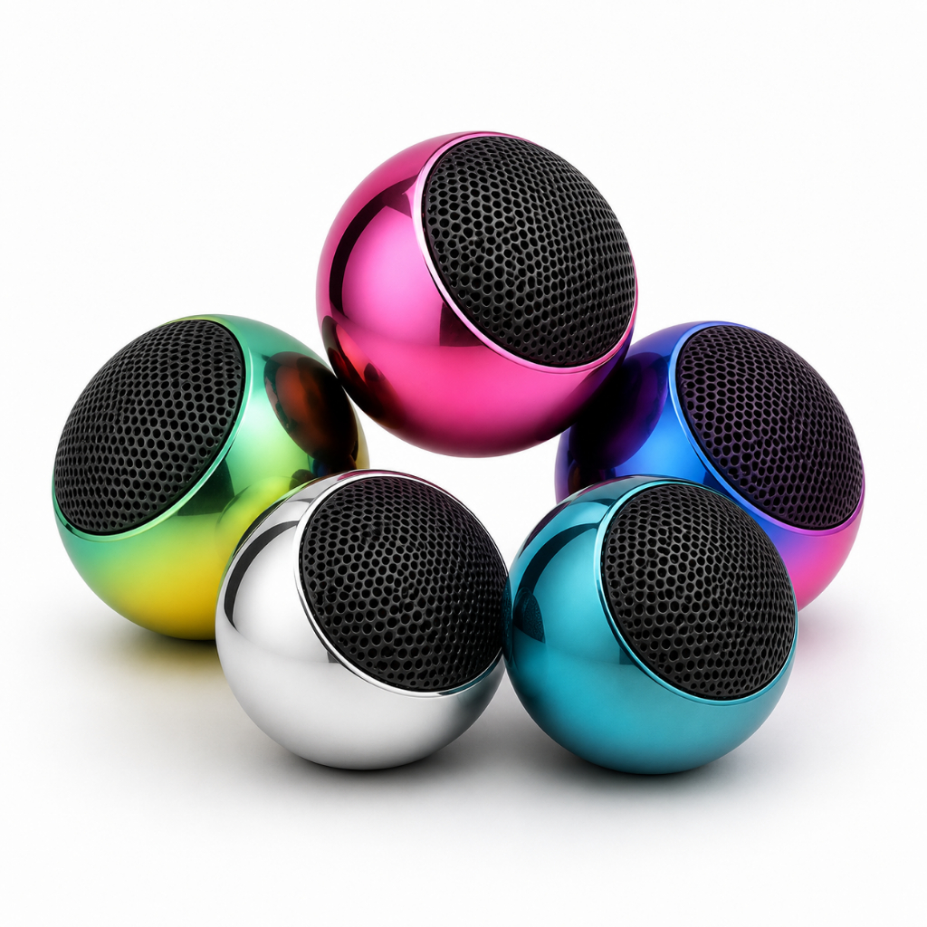 Caixinha De Som Bolinha Bluetooth Mini Som Muito Alto Musica Alta Qualidade Metalizada
