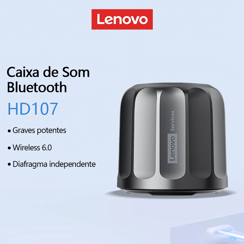 Lenovo HD107 Alto-Falante Bluetooth De Alta Definição , Qualidade De Som Sem Perdas , Portátil 6.0