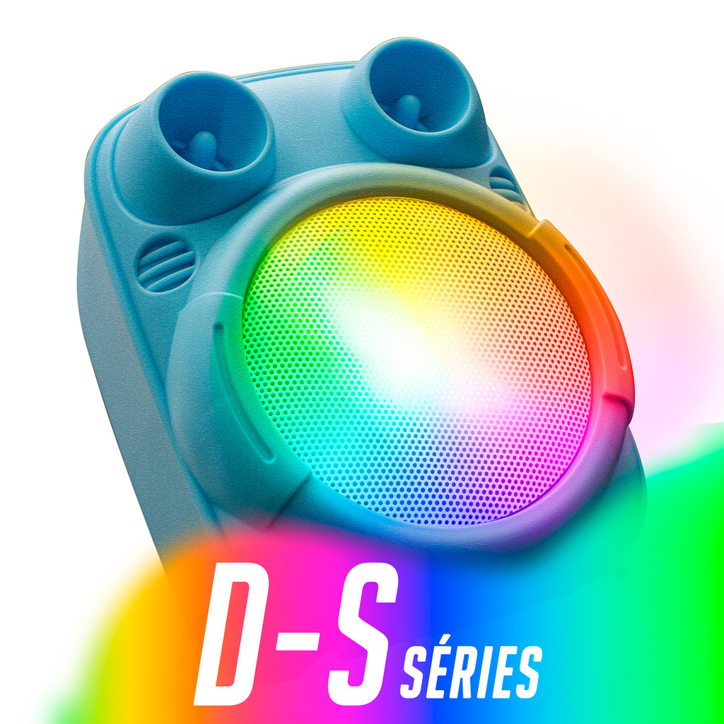 Rádio Portátil Led RGB Bluetooth Cartão SD Pen Drive FM  Hi-Fi Alta Qualidade