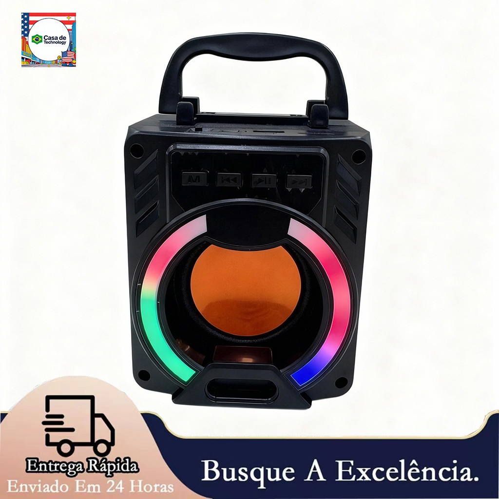 Alto-falante bluetooth RGB de madeira de alta qualidade suporte bluetooth USB TF FM TWS Bluetooth 5.0 versão