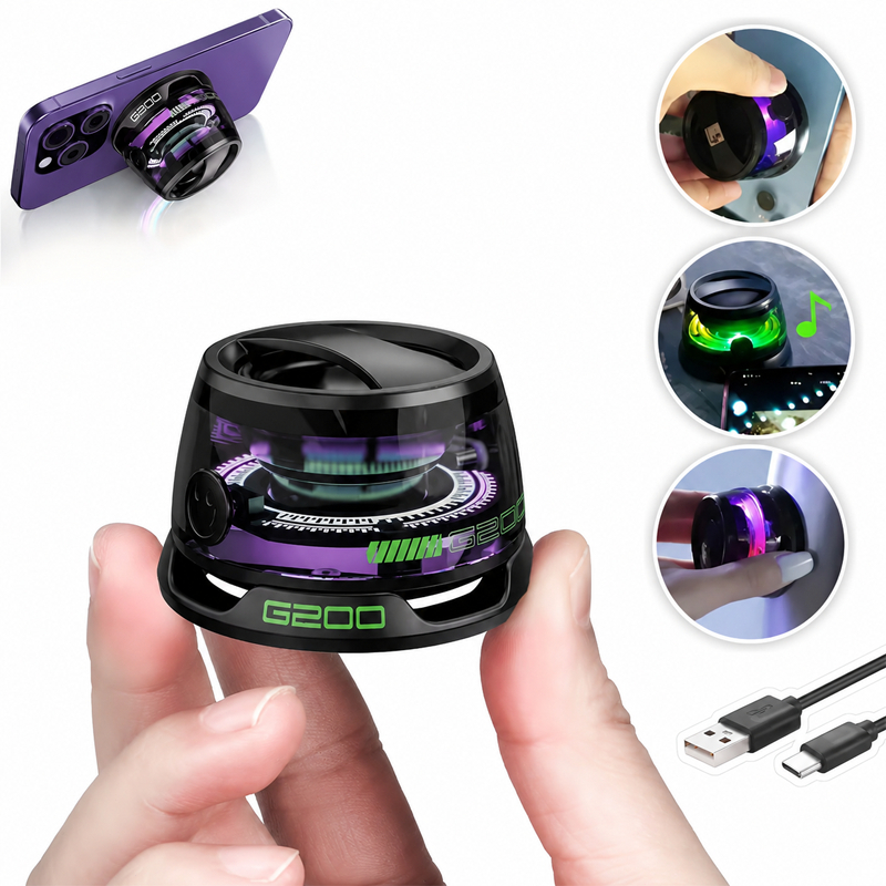 G200 Portátil Bluetooth 5.4Magnético Mini Caixa De Som RGB Iluminação Alto-falante ao Ar Livre