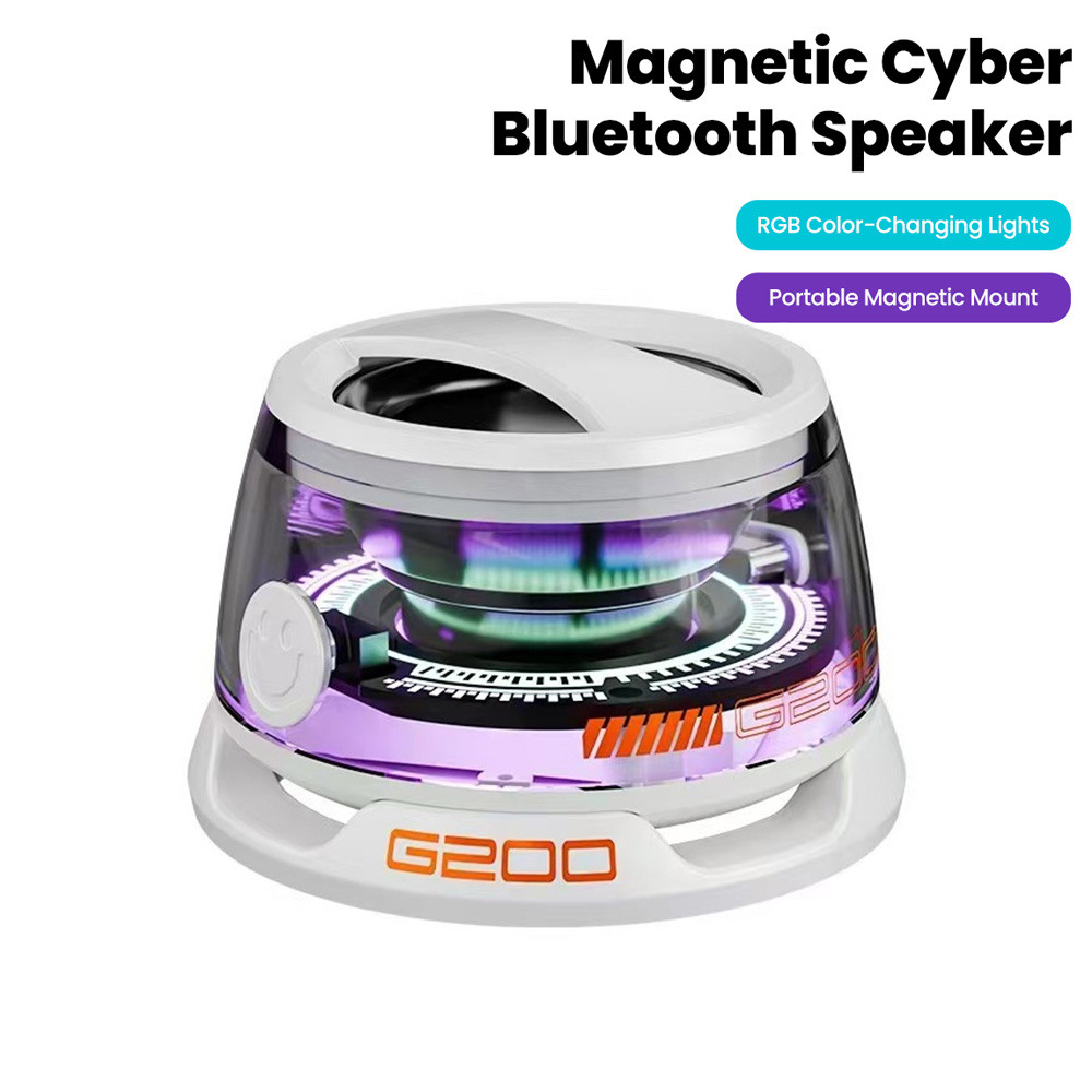 G200 Bluetooth Alto-Falante Magnético RGB Mini Caixa De Som Multifuncional Portátil Emparelhamento Dois Falantes Luzes L