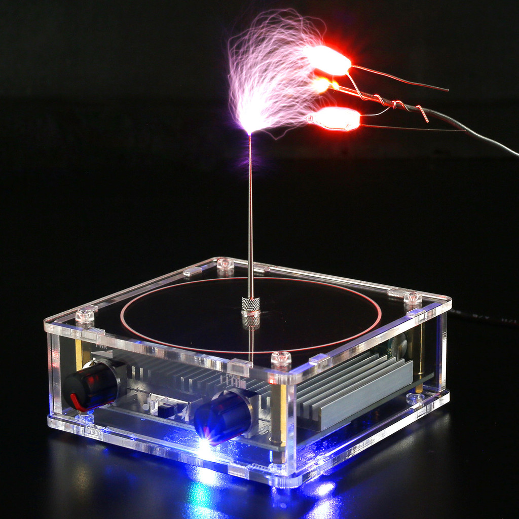 Bluetooth Música Tesla Bobina Tocável Artificial Relâmpago Arco Plasma Alto-Falante Transmissão Sem Fio Experimento Mode