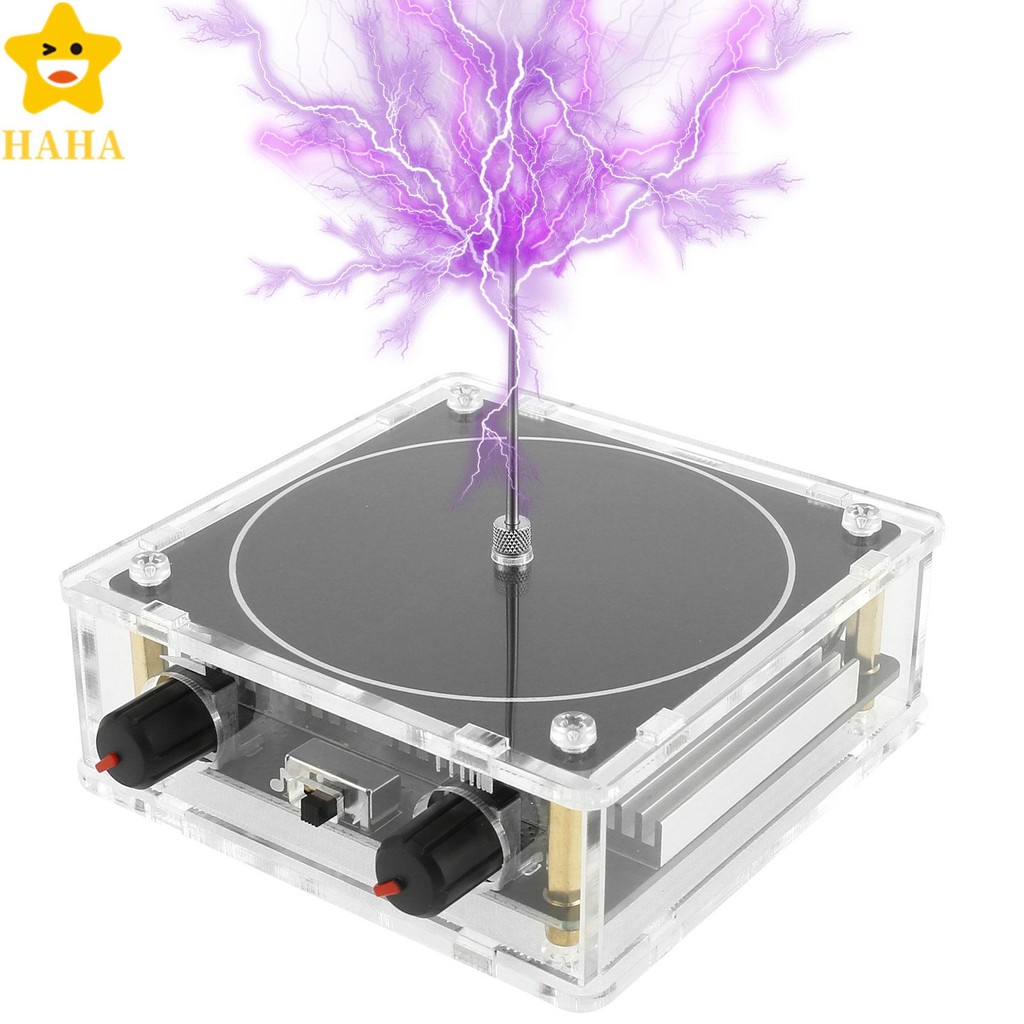 Bluetooth Música Tesla Bobina Tocável Artificial Relâmpago Arco Plasma Alto-Falante Transmissão Sem Fio Experimento Mode