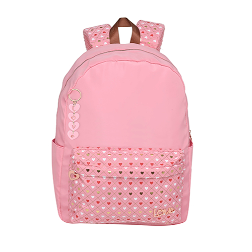 Mochila Love Pink Heart Molin 33x15x44cm